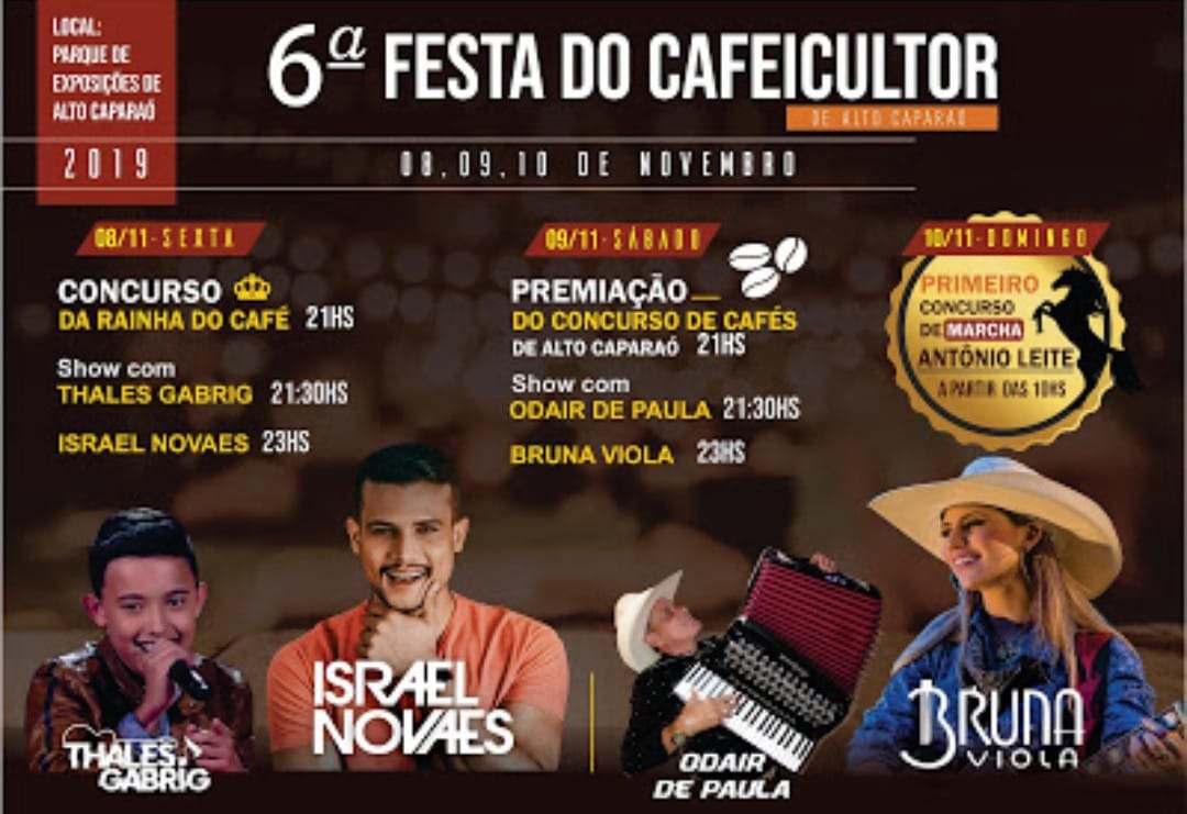 Concurso de Qualidade e shows na Festa do Cafeicultor de Alto Caparaó