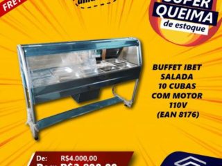 Buffet Ibet Salada 10 Cubas Com Motor 110v NOVO