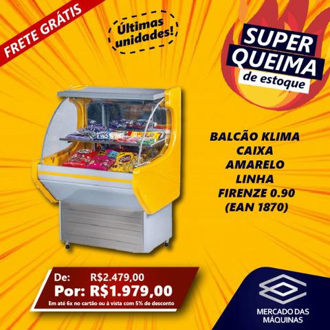 Balcão Klima Caixa Amarelo Linha Firenze 0.90 NOVO