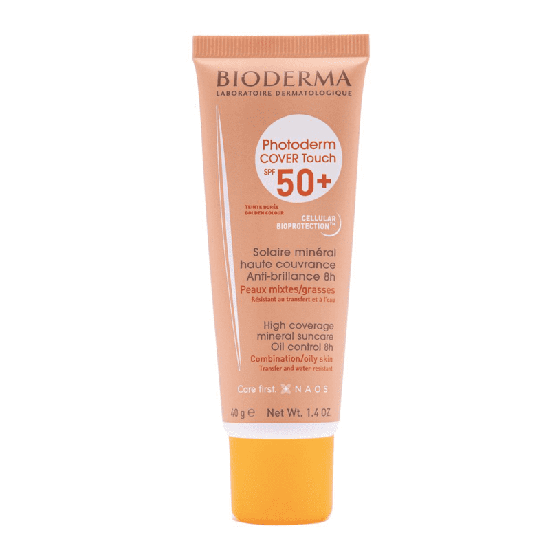Bioderma Photoderm Cover Touch FPS 50+ Dourado – Protetor Solar Facial 40g