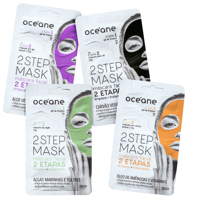 Kit Océane Máscara Facial 2 Steps (4 Produtos)