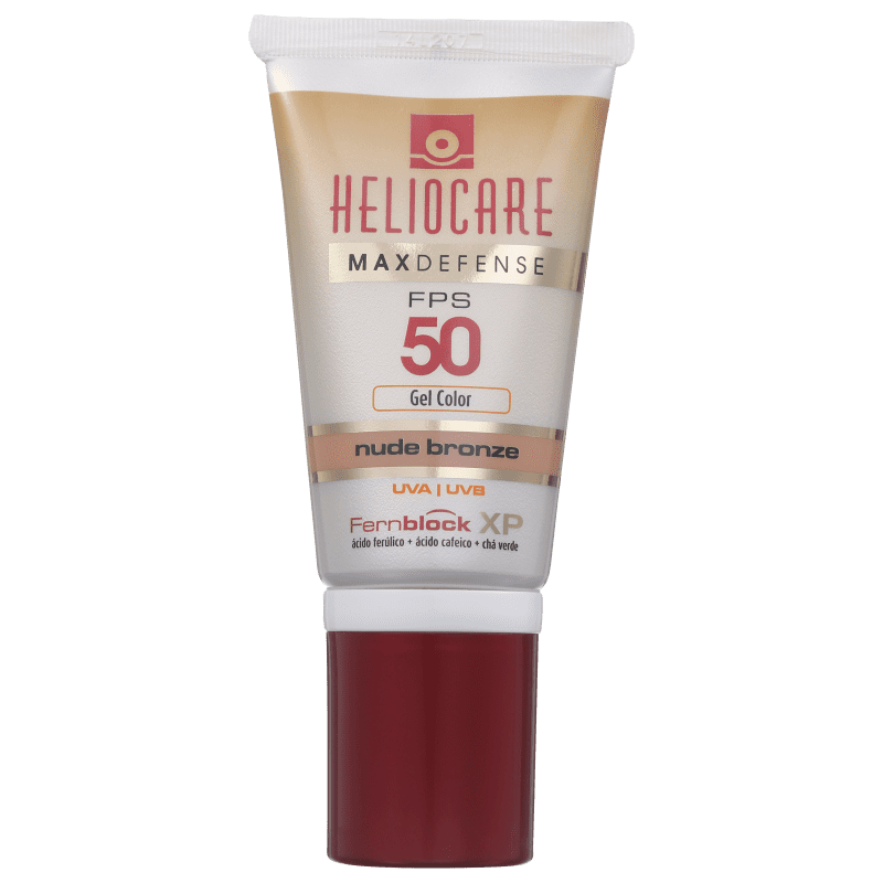 Melora Heliocare Max Defense Gel Creme Color Nude Bronze FPS 50 – Protetor Solar com Cor 50g