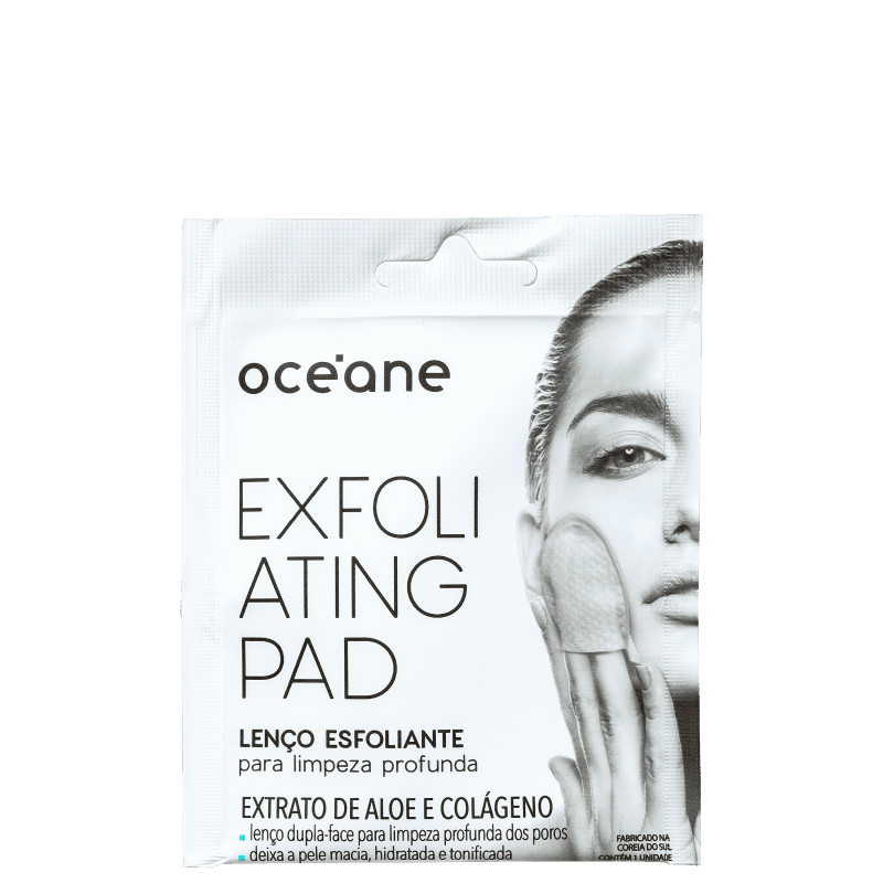 Océane Exfoliating Pad – Lenço Esfoliante para Limpeza Profunda (1 Unidade)