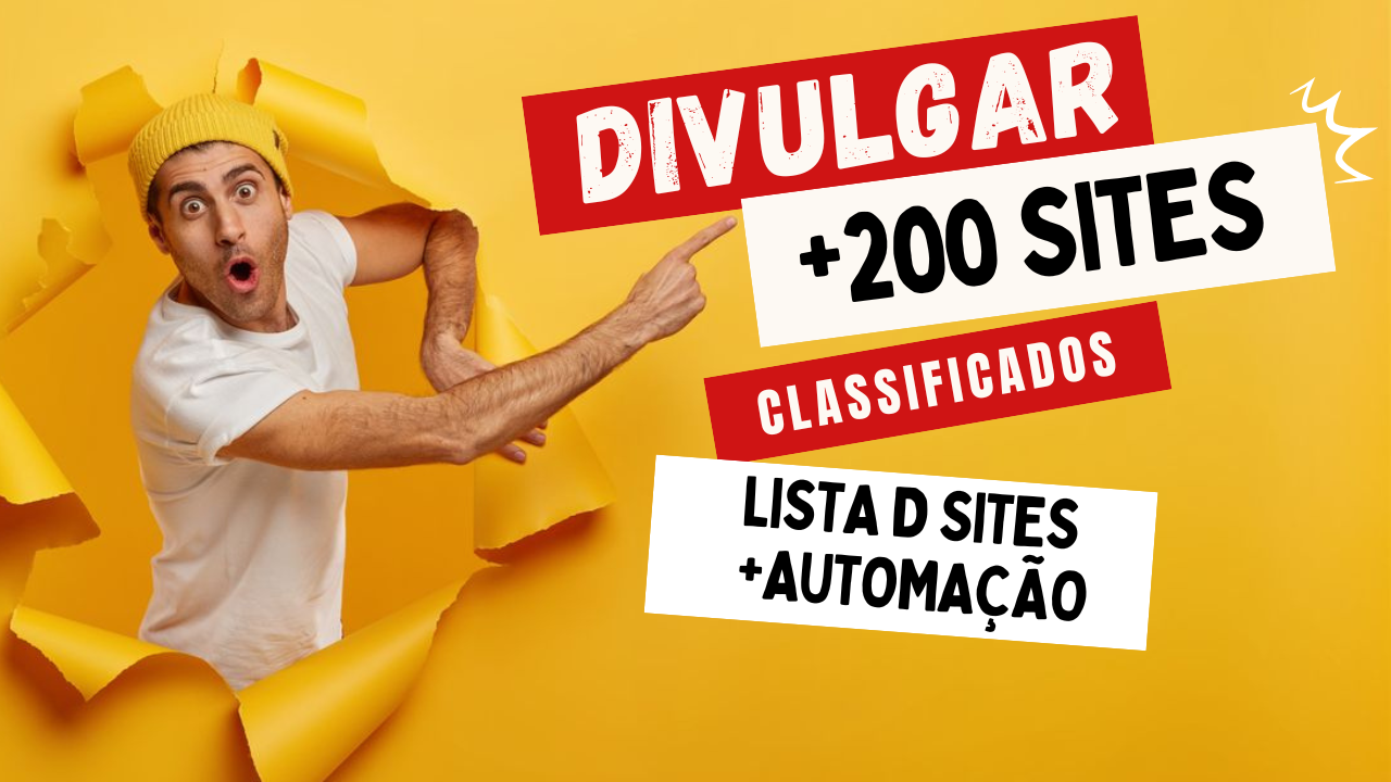 Mais de 200 sites para você divulgar seu produto ou servico online